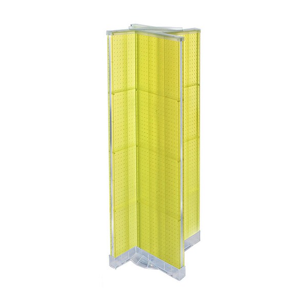 Pinwheel Pegboard Floor Display on Revolving Base. Spinner Rack Stand.